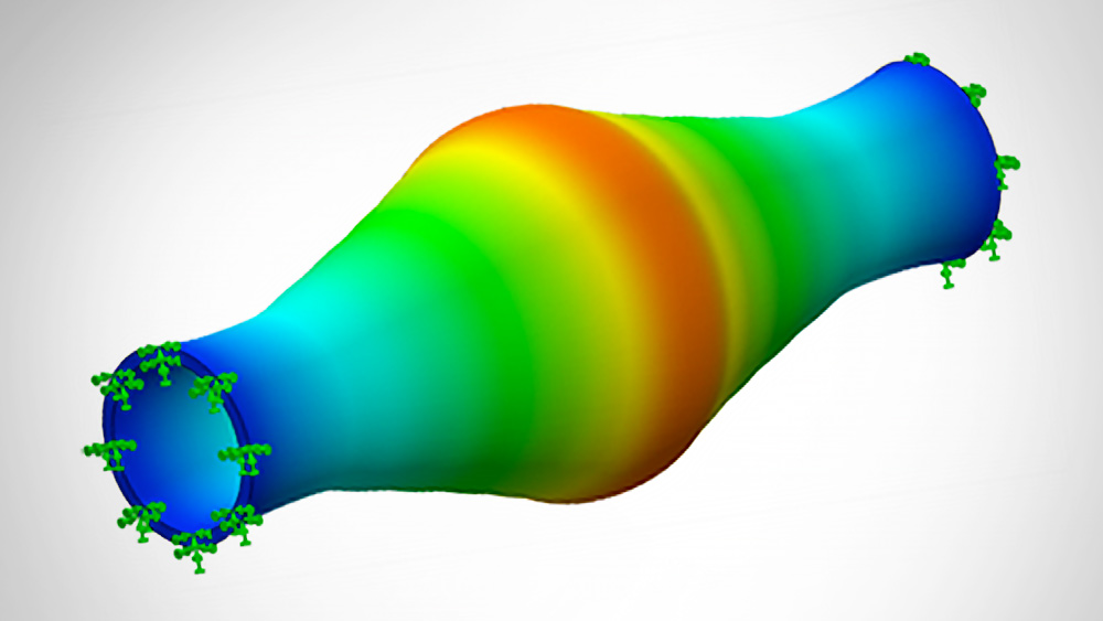 colorful rendering of a 3D tube model